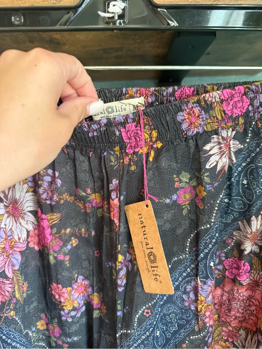 NWT Natural Life Barcelona Button Down & Patti Palazzo Pants Floral Cotton Set - Picture 8 of 11